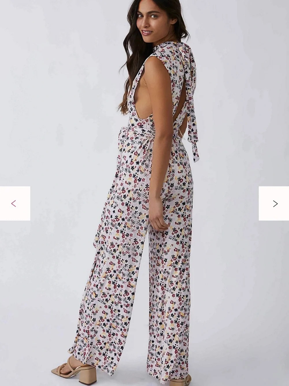 Free people Vibe Check Wide Leg Jumpsuit Size Large
